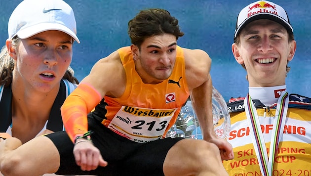 Lilli Tagger, Enzo Diessl oder Daniel Tschofenig (von links) – wer wird Aufsteiger des Jahres?