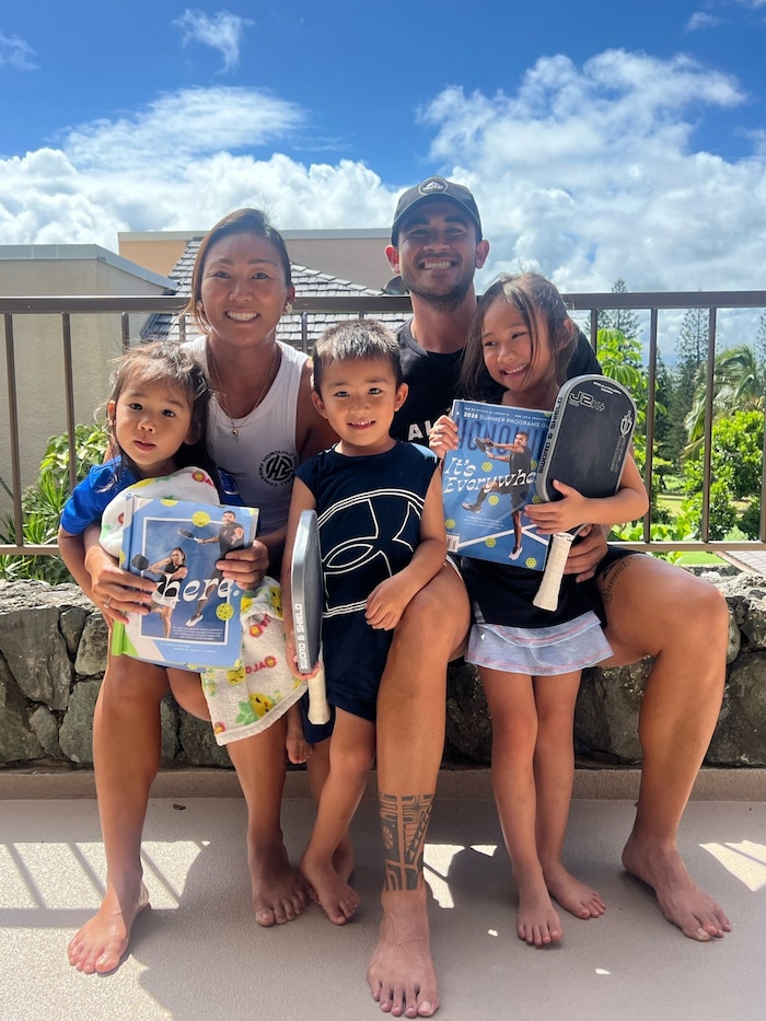 Prycen mit Frau Jamie, Tochter Shado (6) und den beiden Söhnen Summit (2) und Legend (4)