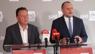 SPÖ-Abrechnung: Klubobmann Weninger (li.), Landesgeschäftsführer Zwander