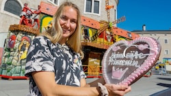 Am Freitag startet der Rupertikirtag rund um den Salzburger Dom. Lebkuchenherzen dürfen dabei ...