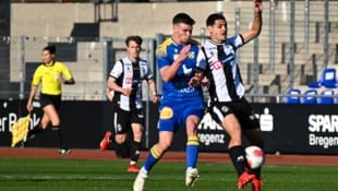 Im letzten Duell im April unterlag Bregenz (links im Bild Nicolas Rossi) Stripfing mit 1:3.