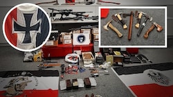 Der Mann hortete unzählige Waffen und nationalsozialistische Devotionalien.