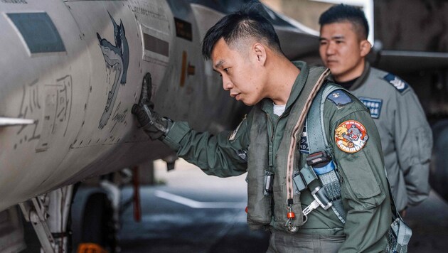 Die taiwanischen Streitkräfte proben regelmäßig für den Ernstfall – nämlich einen Angriff aus ...