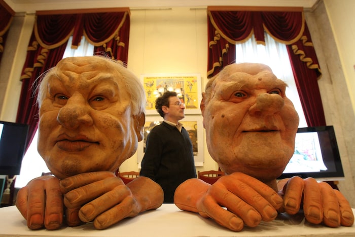 No one was spared on the Russian show "Kukly". Left in the picture: Former President Boris ...