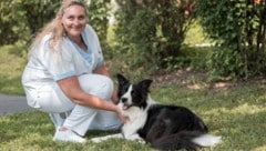 Streicheleinheiten von „Frauchen“ und Stationsleiterin Evelyn Kreiner sind bei Grace natürlich ...