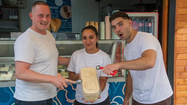 Ivo, Janna und Tigran freuen sich auf viele spannende Ideen