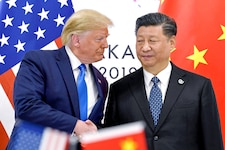 US-Präsident Trump (li.) will seinem Amtskollegen Xi Jinping nun nicht mehr treffen.