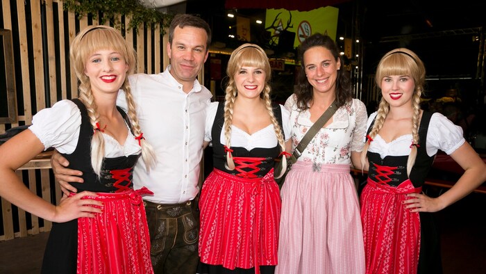 Nüziders-Bürgermeister Florian Themeßl-Huber samt Gattin.