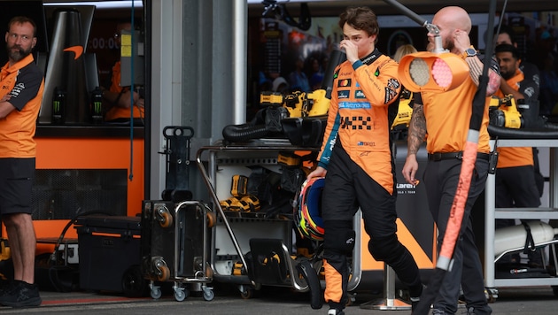 Oscar Piastri löste die sechste Rote Flagge aus.