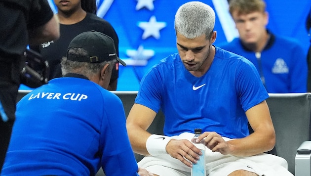 Auch Carlos Alcaraz konnte keinen Satz gewinnen.