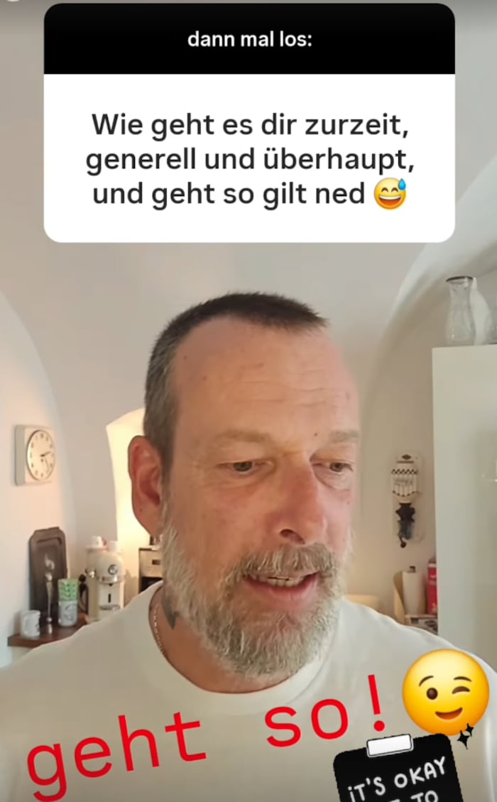 „Geht so!“ Robert Kratky hat sich am Sonntag gemeldet und in einer Instagram-Stories-Fragerunde ...