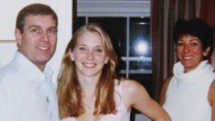 Von links: Der ehemalige britische Prinz Andrew, Epstein-Opfer Virginia Giuffre, und ...