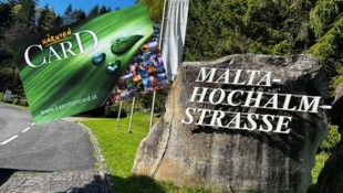 Mit der Kärnten Card kann auch die Malta-Hochalm-Straße einmal täglich kostenlos befahren ...