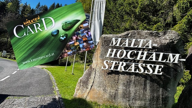 Mit der Kärnten Card kann auch die Malta-Hochalm-Straße einmal täglich kostenlos befahren ...