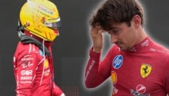 Charles Leclerc (re.) und Lewis Hamilton