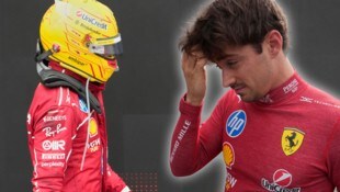 Charles Leclerc (re.) und Lewis Hamilton