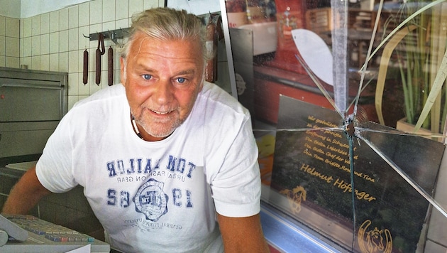 Helmut Höfinger möchte herausfinden, wer seine Scheiben zertrümmert hat.