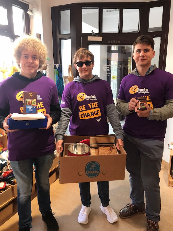 Philipp Bell, Maximilian Leeb und Nick Birner in Action.