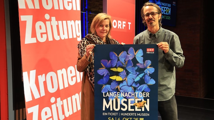 Eva Rottensteiner (ORF) und Mario Pesl (Somaland Agentur) stellten in Innsbruck die Lange Nacht ...