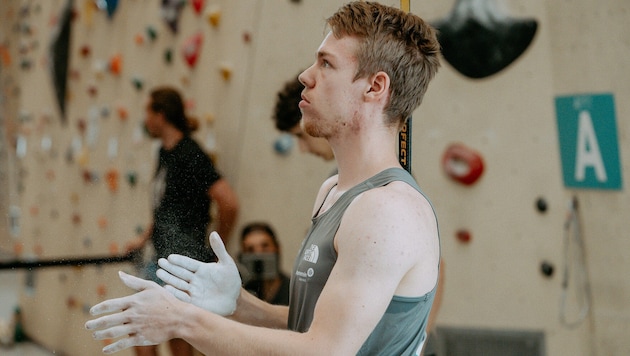 Rekordmann Kevin Amon ist bei der Kletter-WM in Seoul im Speed-Bewerb dran.