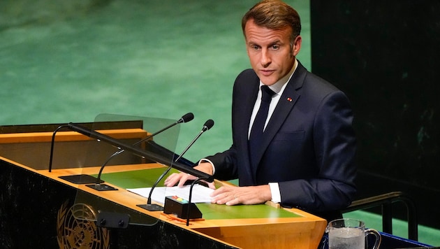 Frankreichs Präsident sieht die Anerkennung des Staates Palästina als einzigen Weg, den ...