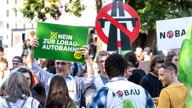 Aktivisten sind gegen den Tunnel (Archivbild)