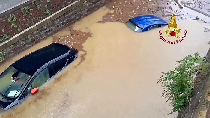 In Italien toben den zweiten Tag in Folge heftige Unwetter.