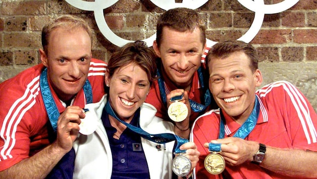 Österreichs Olympia-Helden 2000: Hans Peter Steinacher, Stephanie Graf, Roman Hagara, Christoph ...