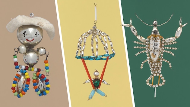 Es müssen nicht immer Engelchen sein: Der Baumschmuck aus dem böhmischen Raum umfasst auch ...