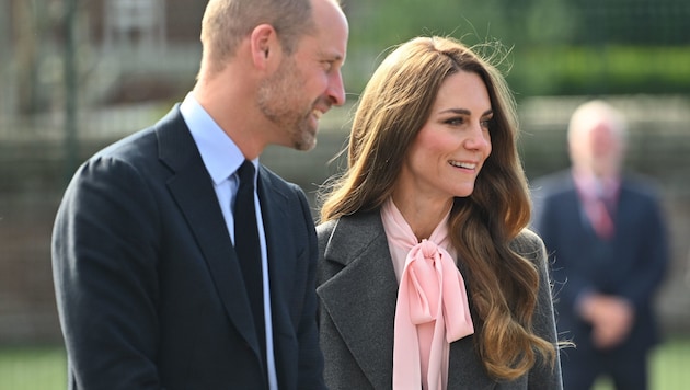 Prinz William und Prinzessin Kate beim Besuch in Southport.