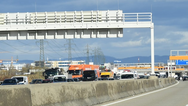 Stau auf der A2 in Fahrtrichtung Graz. (Archivbild)