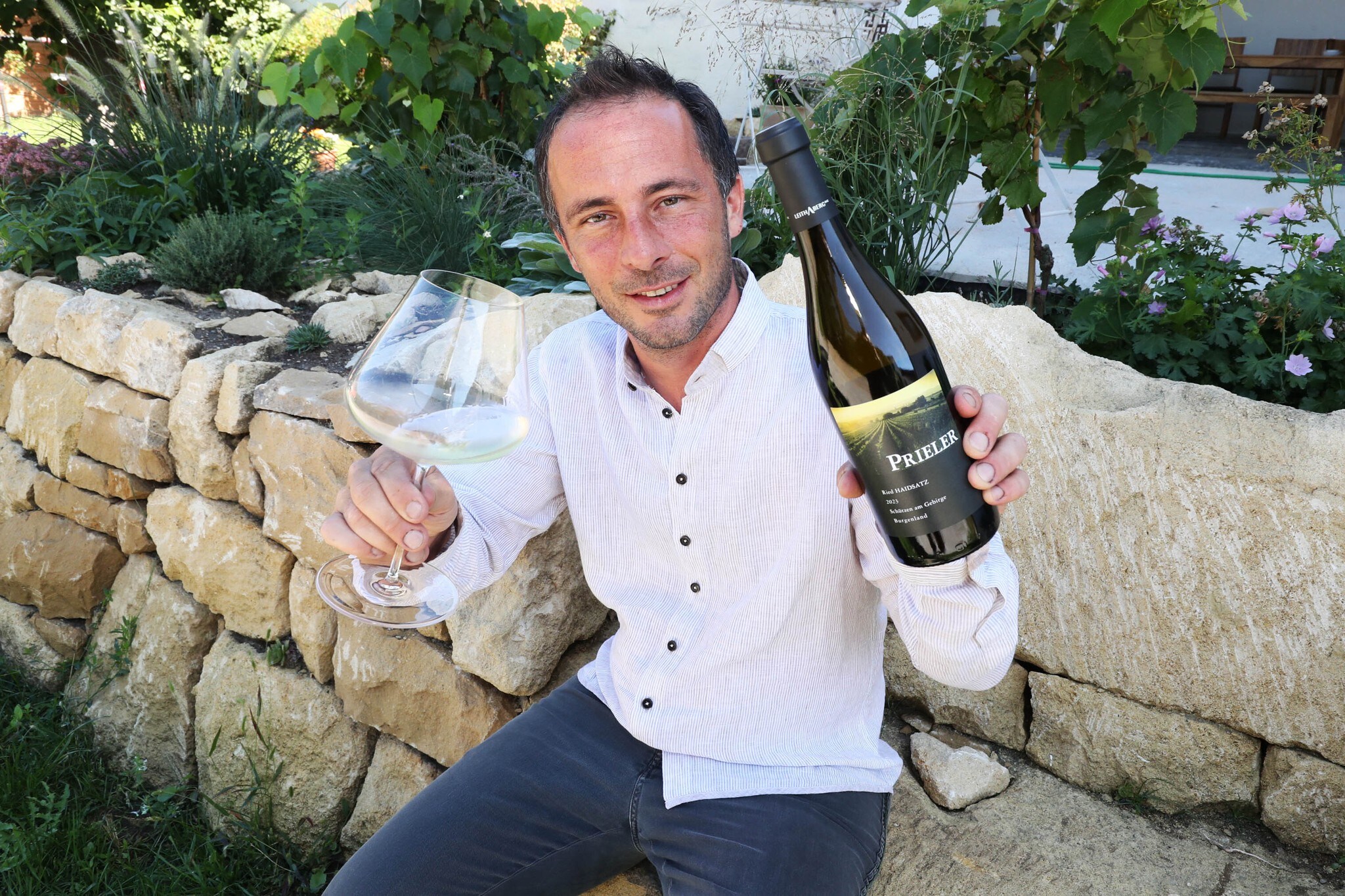 Weißburgunder Ried Haidsatz Jahrgang 2023 von Georg Prieler.