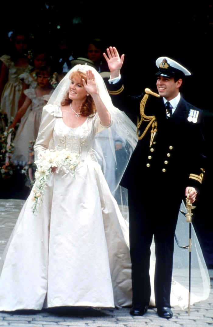 Die Hochzeit von Prinz Andrew und Sarah Ferguson am 23. Juli 1986. Das Paar ließ sich 1996 ...