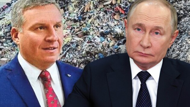 Ural's "garbage king" Alexay Bobrov (left) has apparently fallen out of favor with Putin.
