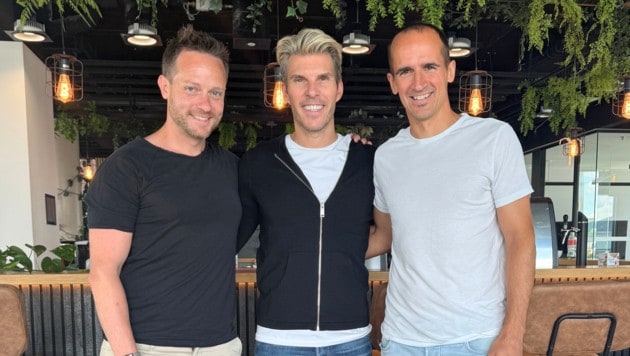 René Giretzlehner, Florian Gschwandtner und Christian Kaar (von links) halten je ein Drittel an ...