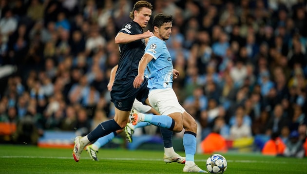 Abdukodir Khusanov bekommt viel Lob von Trainer Pep Guardiola ab.