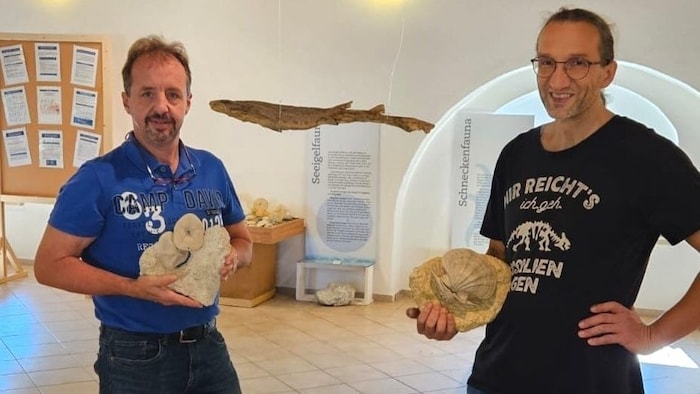 Fossilien-Jäger aus Leidenschaft: Gerhard Wanzenböck und Hermann Reichhard präsentieren im ...