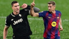 Dusan Vlahovic (li.) trifft derzeit bei Juventus nach Belieben – und bald, statt Robert ...
