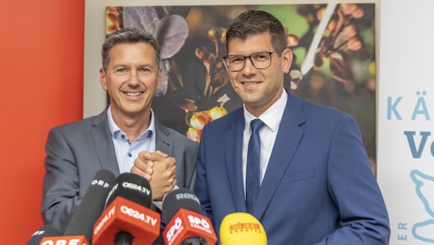Daniel Fellner und Martin Gruber präsentierten sich als neues Führungsduo der Koalition.