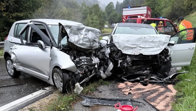 Die beiden Unfallfahrzeuge