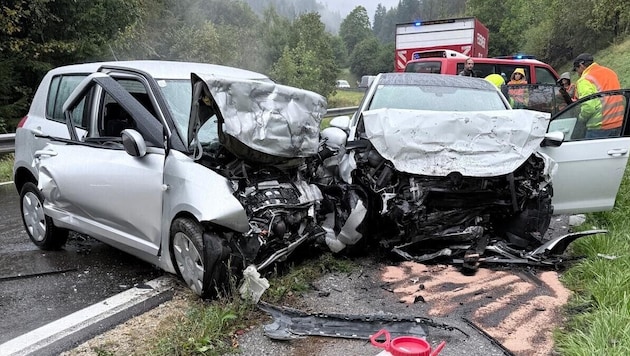 Die beiden Unfallfahrzeuge