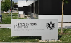 Im Landesgericht Eisenstadt sitzt ein junges Paar vor der Richterin.