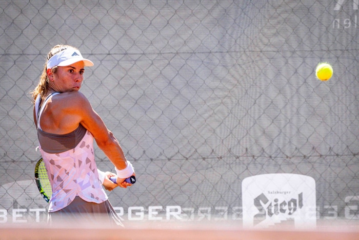 Julia Grabher ist voll fokussiert.