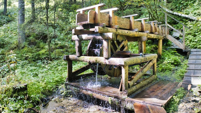 Dem Bach entlang geht es bis zur idyllischen Schaumühle.