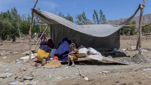 Migrantenfamilie in Afghanistan.
