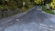 Die Gößgrabenstraße ist stark beschädigt. 