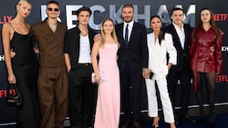 Mia Regan (22), Romeo Beckham (23), Cruz Beckham (20), Harper Beckham (14),  David Beckham ...