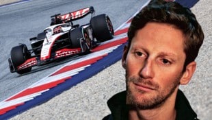 Romain Grosjean gibt wieder im Haas-Boliden Gas.
