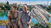 Romana Böhm und Josef Wagner kämpfen seit Jahren gegen das Bauvorhaben (siehe kl. Bild) vor ...