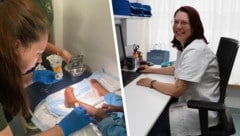 Vom Schreibtisch im Spital Mödling (rechts) reist Natascha Zeiler im Urlaub nach Namibia, um ...